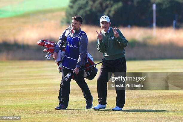 Mark McNulty of Ireland in action during completion of the second round of The Senior Open Championship played at the Old Course, Sunningdale Golf...