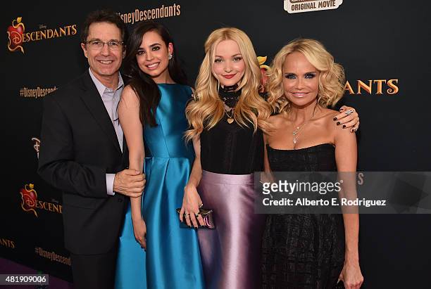 Gary Marsh, President and Chief Creative Officer for Disney Channels Worldwide, actors Sofia Carson, DoveCameron and Kristin Chenoweth attend the...