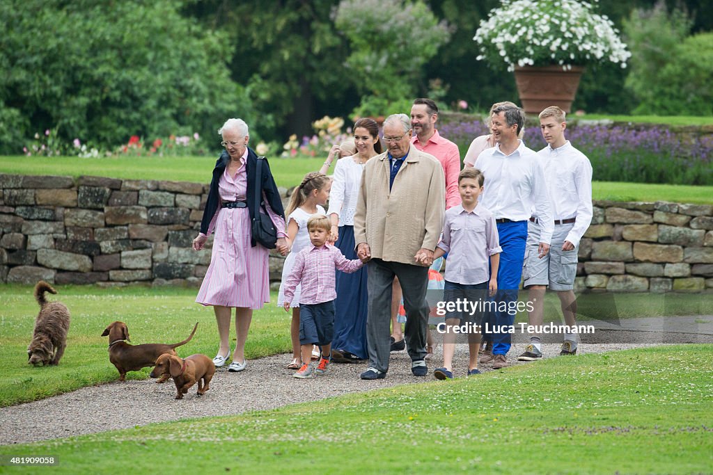 Annual Summer Photocall For The Danish Royal Family At Grasten Castle