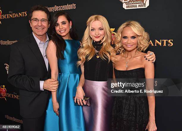 Gary Marsh, President and Chief Creative Officer for Disney Channels Worldwide, actors Sofia Carson, DoveCameron and Kristin Chenoweth attend the...