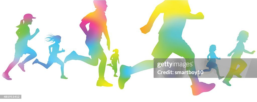 Children Running High-Res Vector Graphic - Getty Images