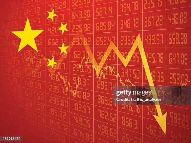 chinese economy background - crisis stock illustrations