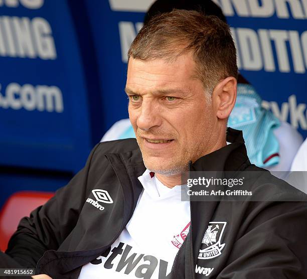 Manager Slaven Bilic of West Ham United during the pre season friendly between Charlton Athletic and West Ham United at The Valley on July 25, 2015...