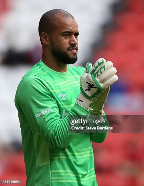 Darren Randolph of West Ham United during the pre season friendly match between Charlton Athletic and West Ham United at the Valley on July 25, 2015...