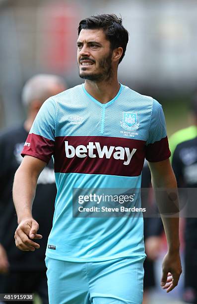 James Tomkins of West Ham United after the pre season friendly match between Charlton Athletic and West Ham United at the Valley on July 25, 2015 in...