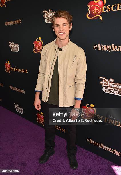 Actor Jedidiah Goodacre attends the premiere of Disney Channel's "Descendants" at Walt Disney Studios on July 24, 2015 in Burbank, California.