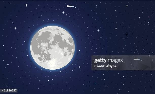 moon - moon surface stock illustrations