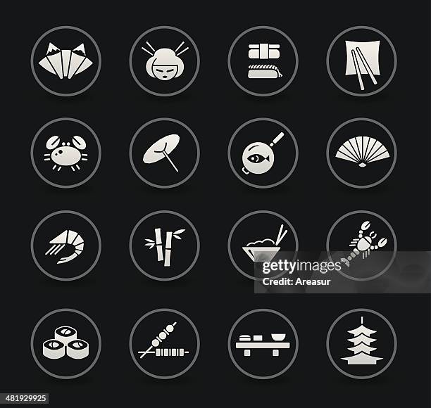 japanese food & restaurant | black - nagano japan stock illustrations