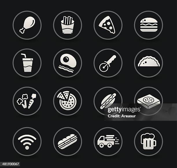 pizza & fast food restaurant - submarine icon stock illustrations