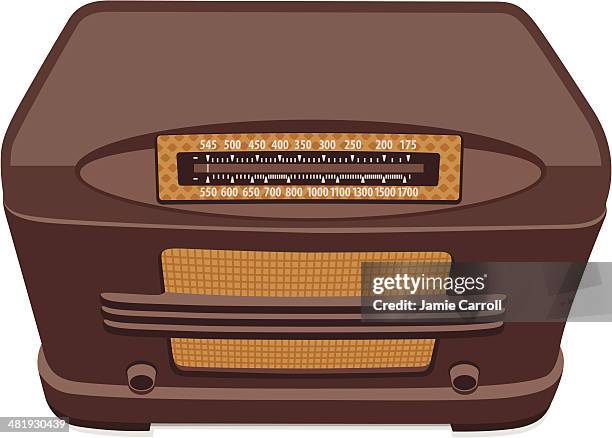 retro radio - volume knob stock illustrations