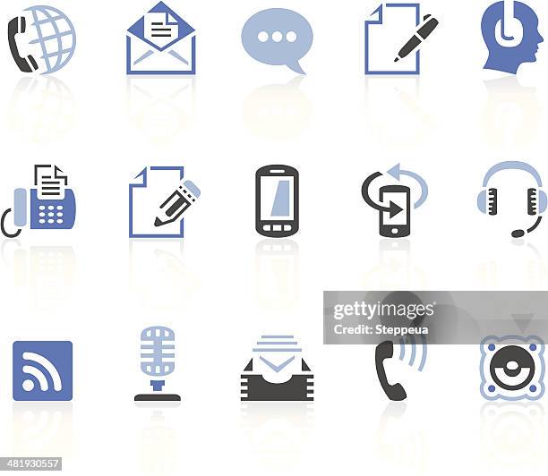 communication icons - noise machine stock illustrations