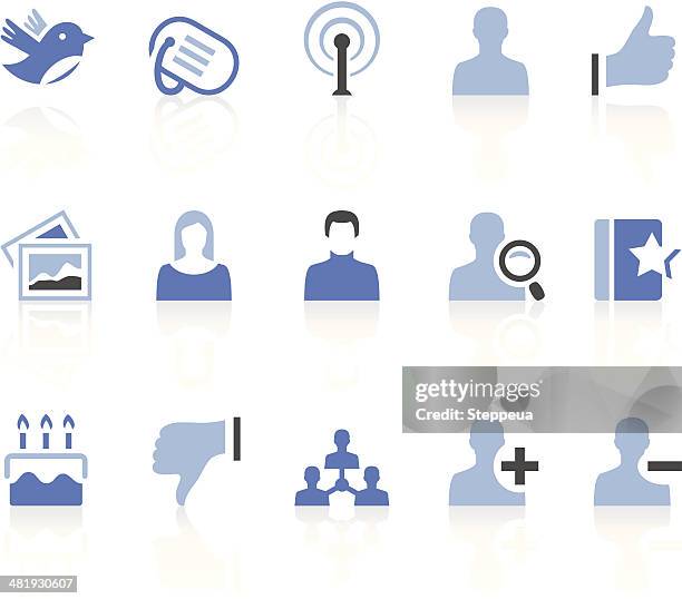 social media icons - social media profile stock illustrations