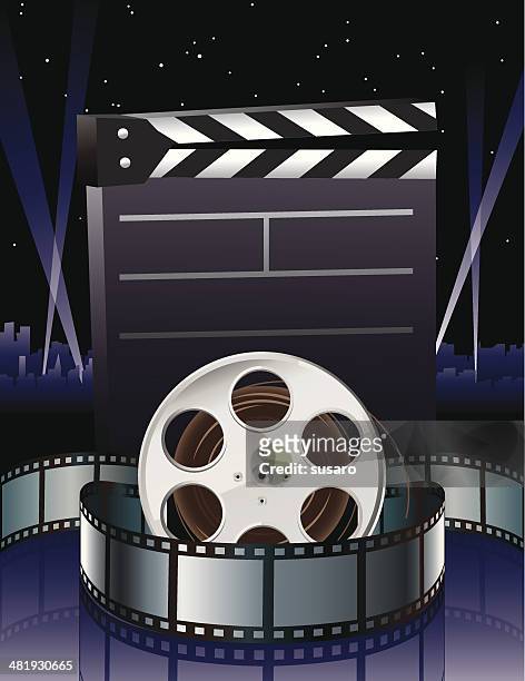 movie in the city - hollywood vector stock illustrations