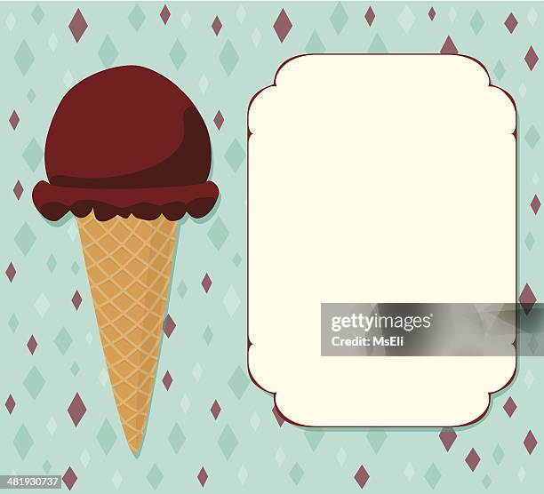 chocolate ice cream cone mit transparent - gelato stock-grafiken, -clipart, -cartoons und -symbole