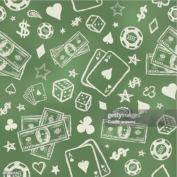 seamless gambling background - poker wallpaper stock illustrations