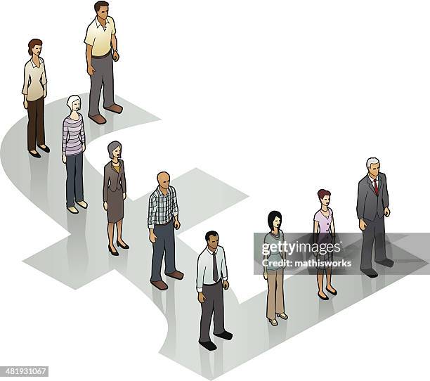 people on british pound sign - pound note white background stock illustrations