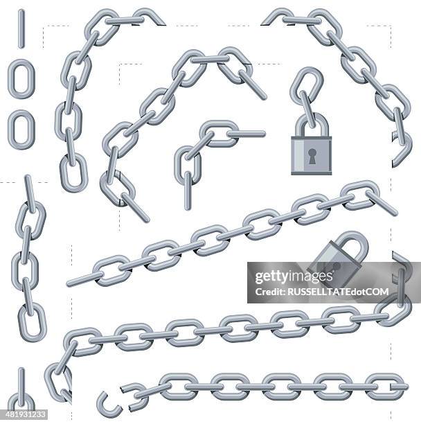 cropped chain overlays - pad lock stock illustrations