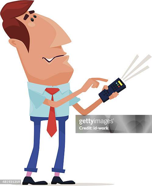 Push Remote Cartoon 195 Pressing The Button Cartoon Stock Photos, High-Res Pictures, and ...