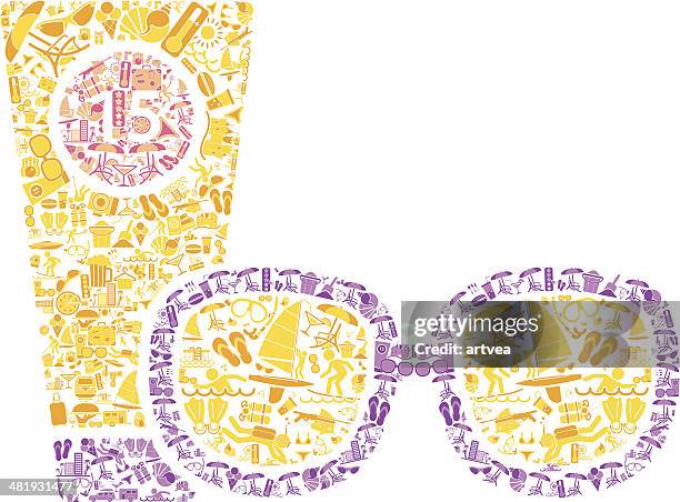 summer sunglasses - slipper stock illustrations