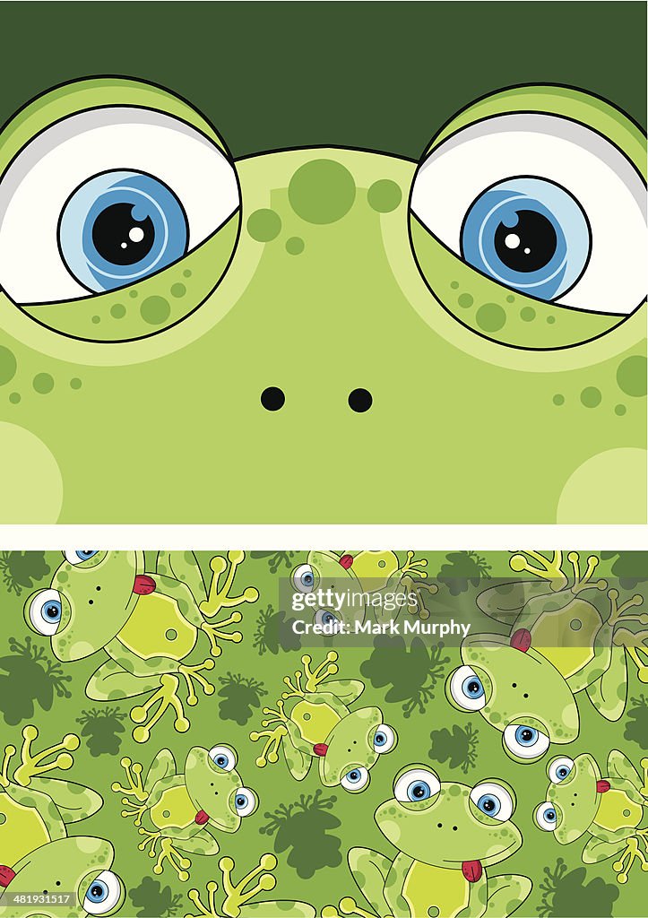 Cute Funky Frog Pattern