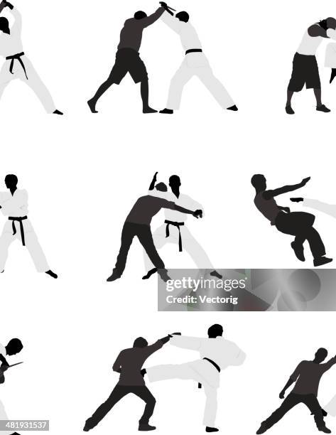 martial arts - image technique stock illustrations