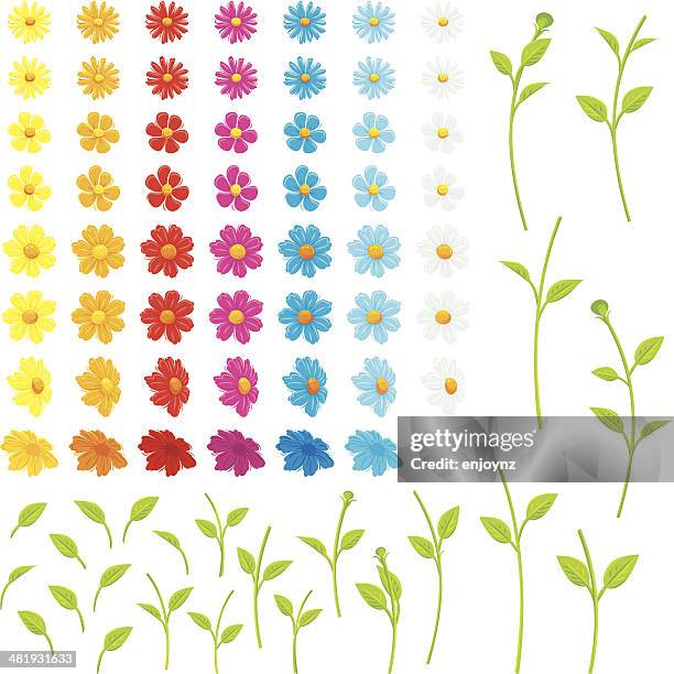 ilustrações, clipart, desenhos animados e ícones de faça o seu próprio flores - plant stem