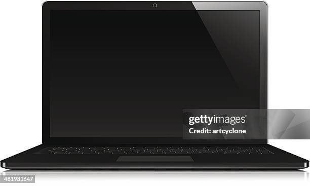 laptop - macbook laptop white background stock illustrations