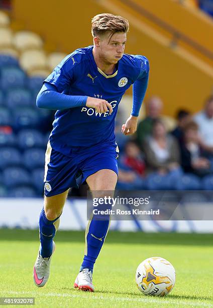 Jack Barmby of Leicester City in action during the pre season friendly match between Mansfield Town and Leicester City at the One Call Stadium on...