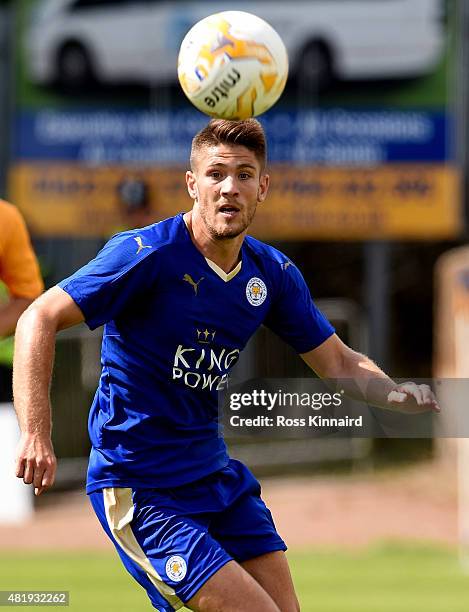 Andrej Kramaric of Leicester City in action during the pre season friendly match between Mansfield Town and Leicester City at the One Call Stadium on...