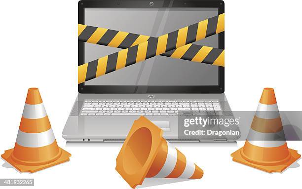 under construction - traffic cone stock illustrations
