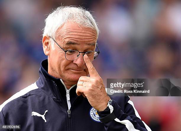 Claudio Ranieri the manager of Leicester City during the pre season friendly match between Mansfield Town and Leicester City at the One Call Stadium...