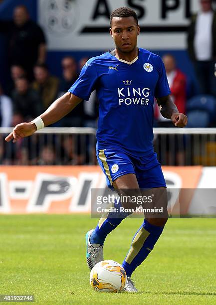 Liam Moore of Leicester City in action during the pre season friendly match between Mansfield Town and Leicester City at the One Call Stadium on July...