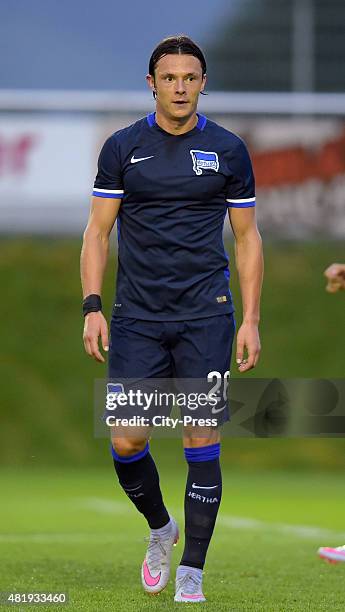 Nico Schulz of Hertha BSC during the game between Hertha BSC and Akhisar Belediyespor on july 25, 2015 in Schladming, Austria.