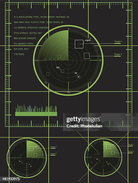 military radar - satellite surveillance stock illustrations