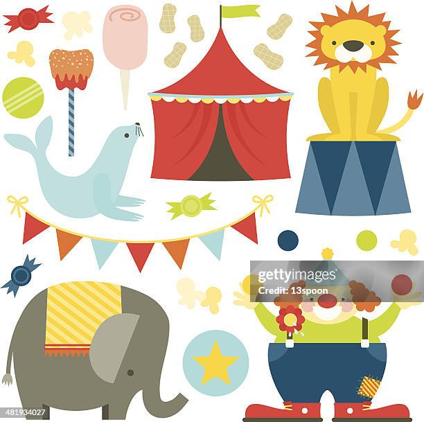 the big top - candy floss stock illustrations