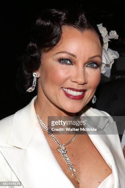Vanessa Williams backstage after a performance of the musical "After Midnight" at The Brooks Atkinson Theatre on April 1, 2014 in New York City.