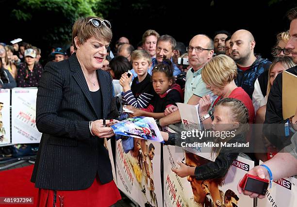 Eddie Izzard attends the UK Fan Screening of 'Mission: Impossible - Rogue Nation' at the IMAX Waterloo on July 25, 2015 in London, United Kingdom.