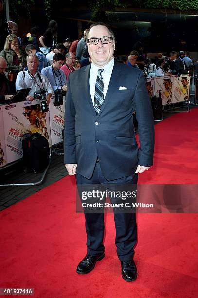 Composer Joe Kraemer attends the UK Fan Screening of 'Mission: Impossible - Rogue Nation' at the IMAX Waterloo on July 25, 2015 in London, United...