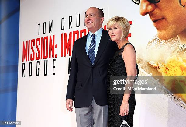 Producer Don Granger and wife Lisa McRee attend the UK Fan Screening of 'Mission: Impossible - Rogue Nation' at the IMAX Waterloo on July 25, 2015 in...