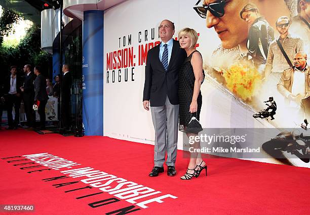 Producer Don Granger and wife Lisa McRee attend the UK Fan Screening of 'Mission: Impossible - Rogue Nation' at the IMAX Waterloo on July 25, 2015 in...