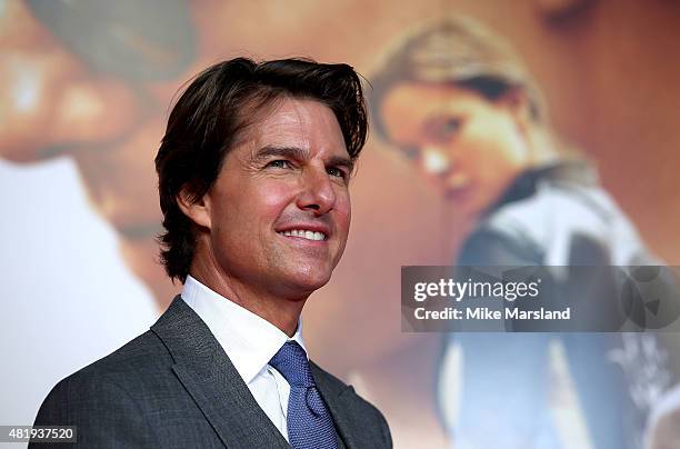 Tom Cruise attends the UK Fan Screening of 'Mission: Impossible - Rogue Nation' at the IMAX Waterloo on July 25, 2015 in London, United Kingdom.