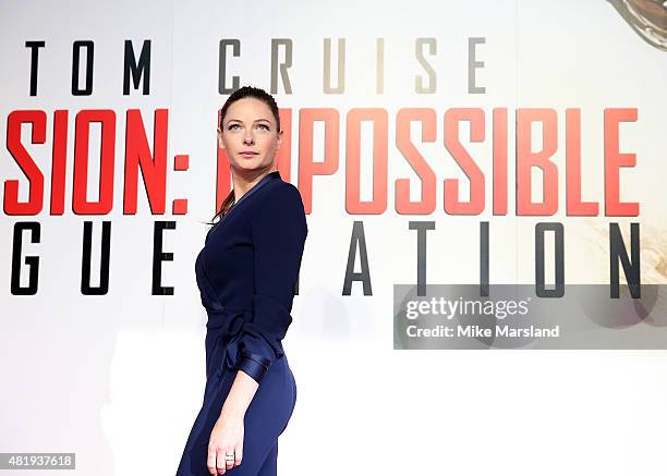 Rebecca Ferguson attends the UK Fan Screening of 'Mission: Impossible - Rogue Nation' at the IMAX Waterloo on July 25, 2015 in London, United Kingdom.