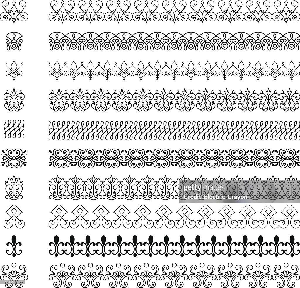Repeating Borders Set High-Res Vector Graphic - Getty Images
