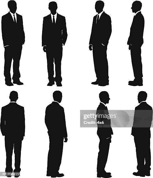 stockillustraties, clipart, cartoons en iconen met businessman - silhouet man