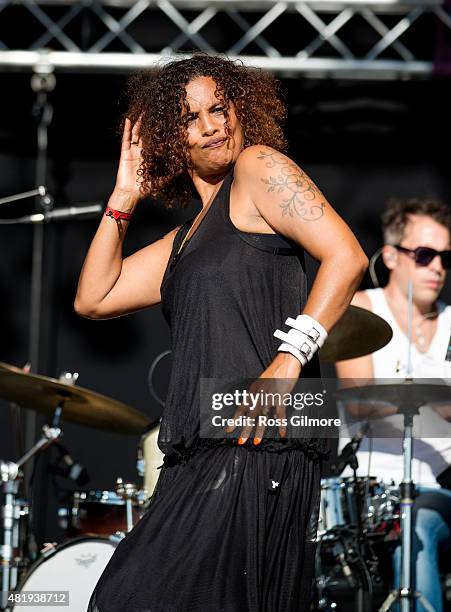 Neneh Cherry performs at the Wickerman festival at Dundrennan on July 25, 2015 in Dumfries, Scotland.