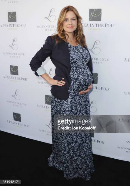 Actress Jenna Fischer arrives at A Pea In The Pod And Jennifer Love Hewitt Celebrate The Launch Of "L By Jennifer Love Hewitt" at A Pea In The Pod on...
