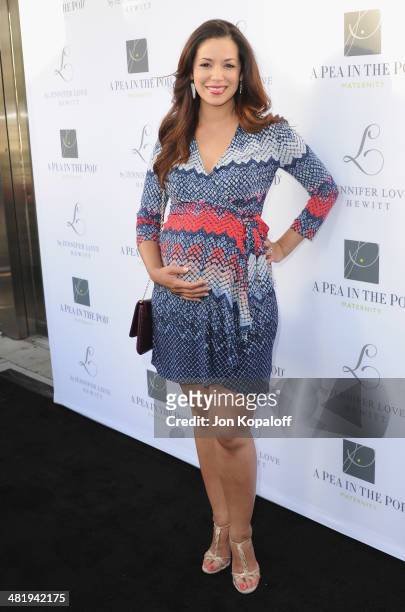 Actress Teresa Castillo arrives at A Pea In The Pod And Jennifer Love Hewitt Celebrate The Launch Of "L By Jennifer Love Hewitt" at A Pea In The Pod...