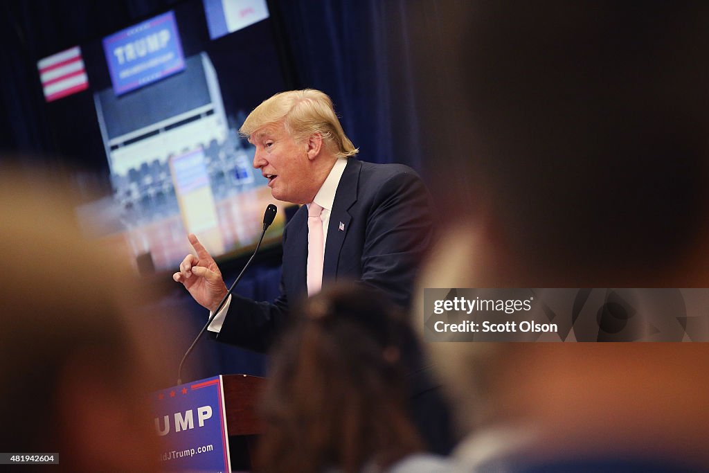 Donald Trump Holds Campaign Rally And Picnic In Iowa