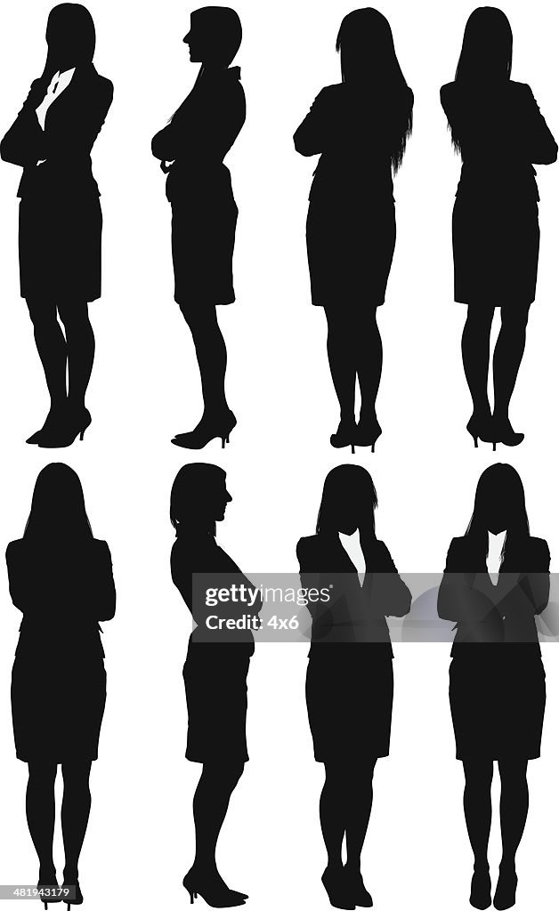 Businesswoman standing with her arms crossed