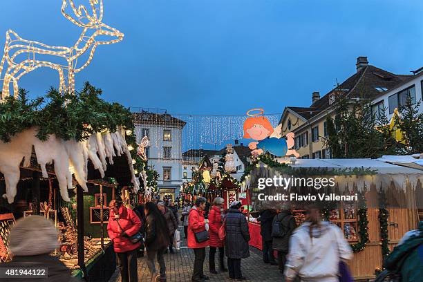 christmas in winterthur, switzerland - winterthur stock pictures, royalty-free photos & images